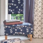 Lorna Syson long tailed tit fabric - fabric for blinds - bird and foliage