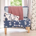 Lorna Syson long tailed tit fabric - fabric for blinds - bird and foliage