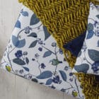 Blue Tit Upholstered Footstool - Reupholstery and upcycling - Blue Tit Bird
