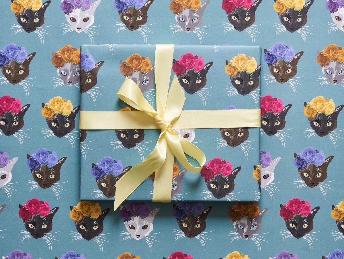frida cat wrapping paper