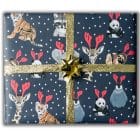 Go wild Christmas wrapping paper, panda, giraffe and penguin luxury gift wrap, wrapping paper, christmas paper, christmas wrapping paper