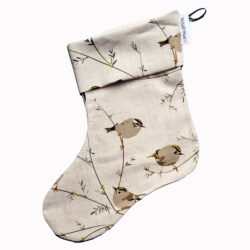 Luxury Goldcrest Christmas stocking