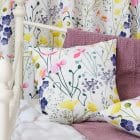 Meadow floral cushion and fabric by Lorna Syson