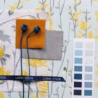 Chrysanthemum Fabric, Wallpaper, Feature Wall, Mood Board, Design Ideas, Home Design, Interior Design