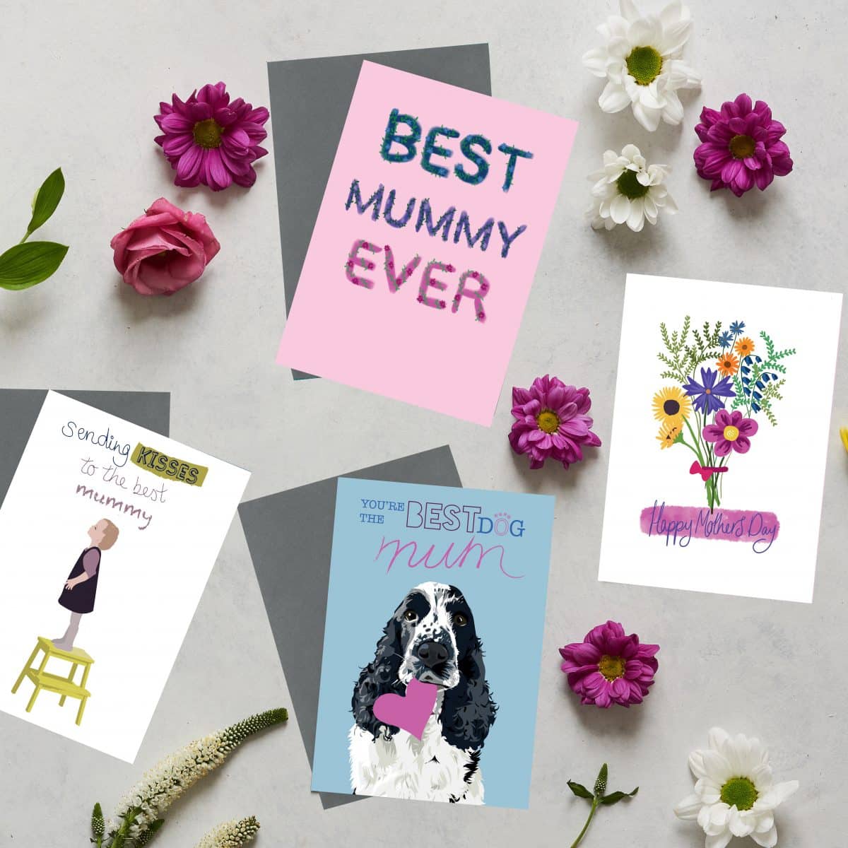 Greetings Card Luxury Designer Personalised Message Sustainable Environmentally Friendly paper from an FSC-certified supplier Plastic Free - mothers day