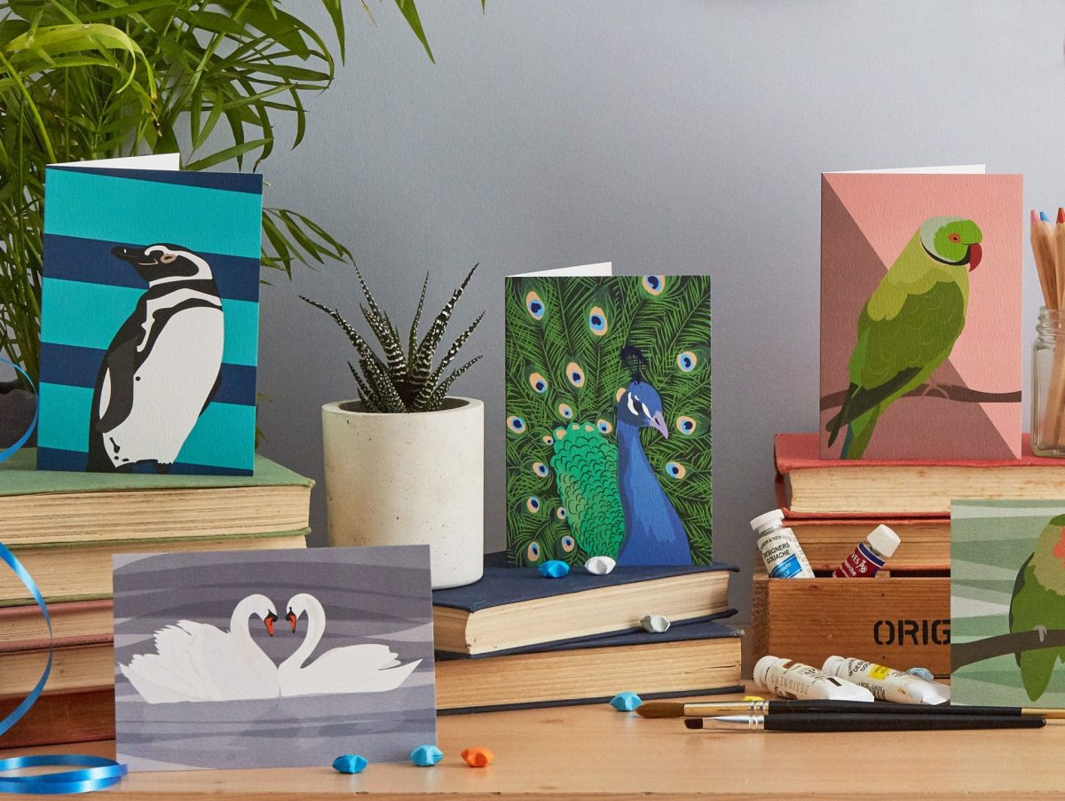 Greetings Card Luxury Designer Personalised Message Sustainable Environmentally Friendly paper from an FSC-certified supplier Plastic Free - bird watching collection, greetings cards designed by lorna syson