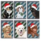 Cocker Spaniel Dog Handmade Christmas Card Matching Wrapping Paper Animal Gift Wrap Festive