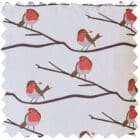 Robin red breast fabric - bird fabric by the metre - Lorna Syson living