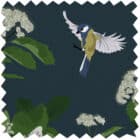 watlington bird fabric, native bird fabric, blue tit, long tailed tit, butterflies, british butterflies, bee design, tree design, fabric, cotton fabric