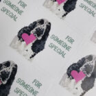 for someone special postage stickers by award winning designer lorna syson featuring cocker spaniel holding a heart