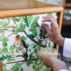 syson whyte Lorna Syson emma whyte woodland furniture upcycled furniture badger illustration collaboration bespoke furniture woodland design countryside chest of drawers wardrobe british design